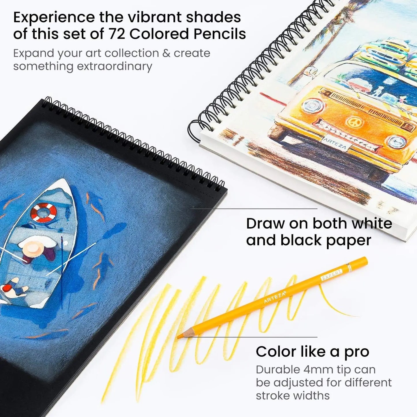 72 Soft Wax-Based Colored Pencils for Artists