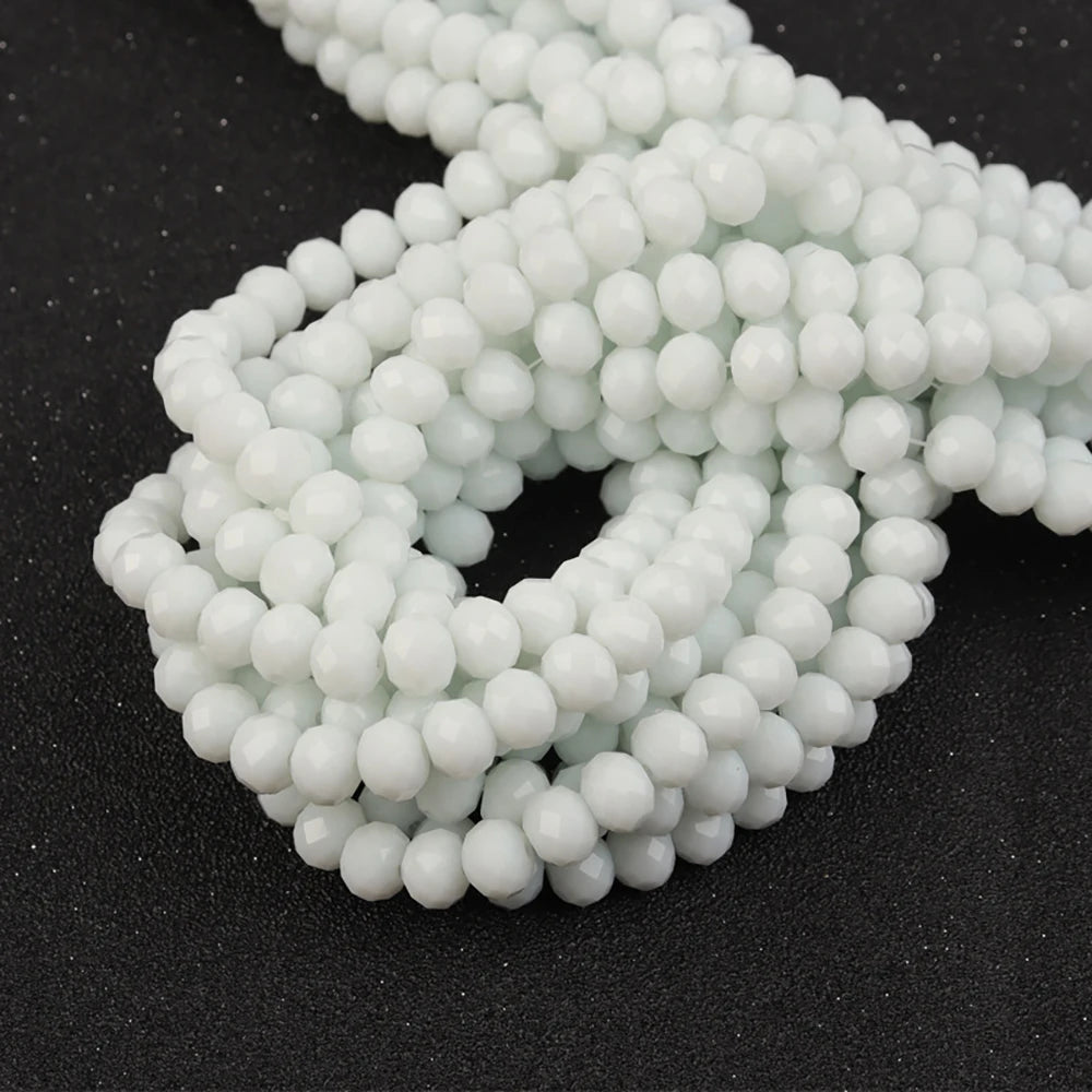 4 6 8 10mm Czech Rondelle Crystal Beads Faceted Glass Beads