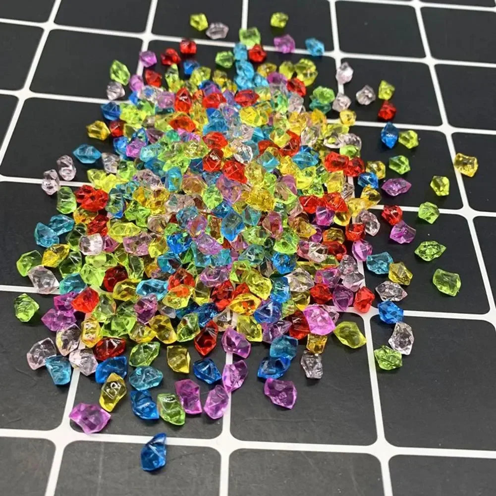 100/200pcs Crystal Transparent Fake Crushed Ice Stones