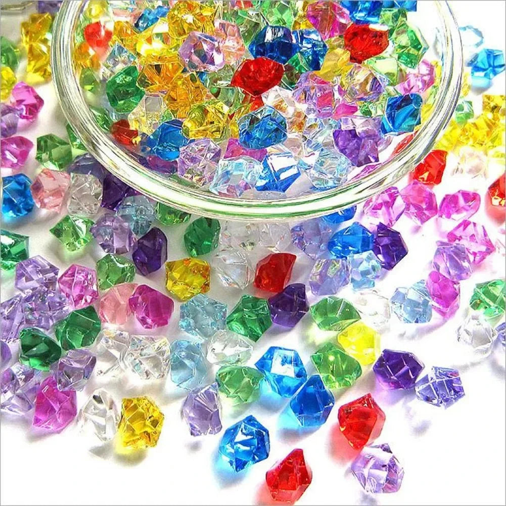 100/200pcs Crystal Transparent Fake Crushed Ice Stones