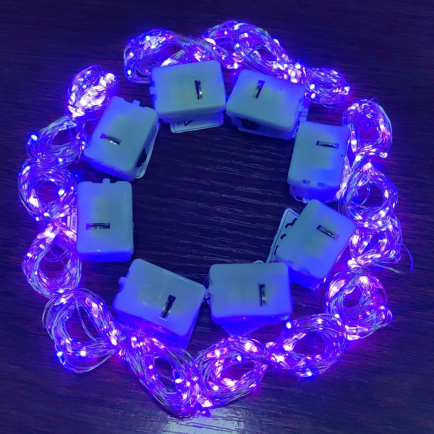 8Pcs 8colors Fairy Lights String Button Battery Home Decor