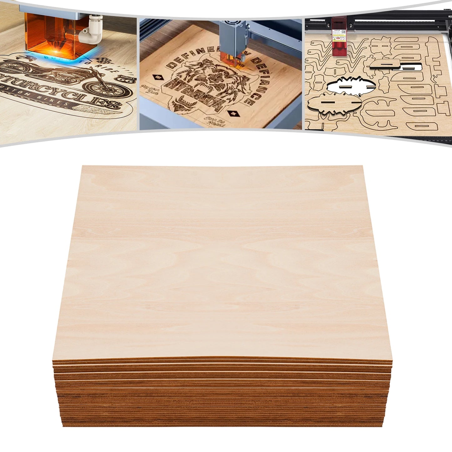 30Pcs Basswood Sheets 3mm Thick, 30x30cm/40x40cm