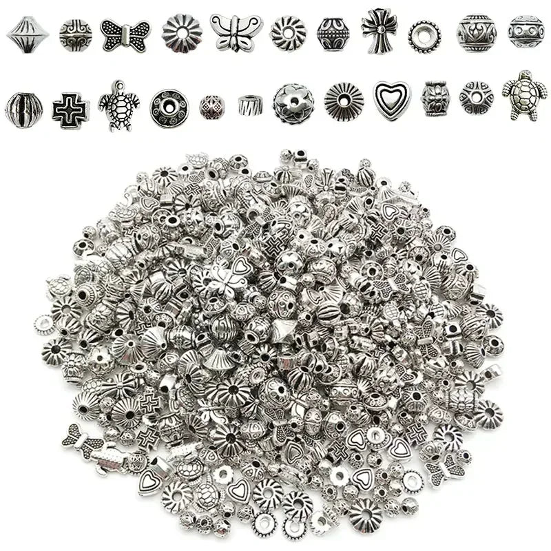 Mixed Tibetan Antique Silver Color Hollow Ball Loose