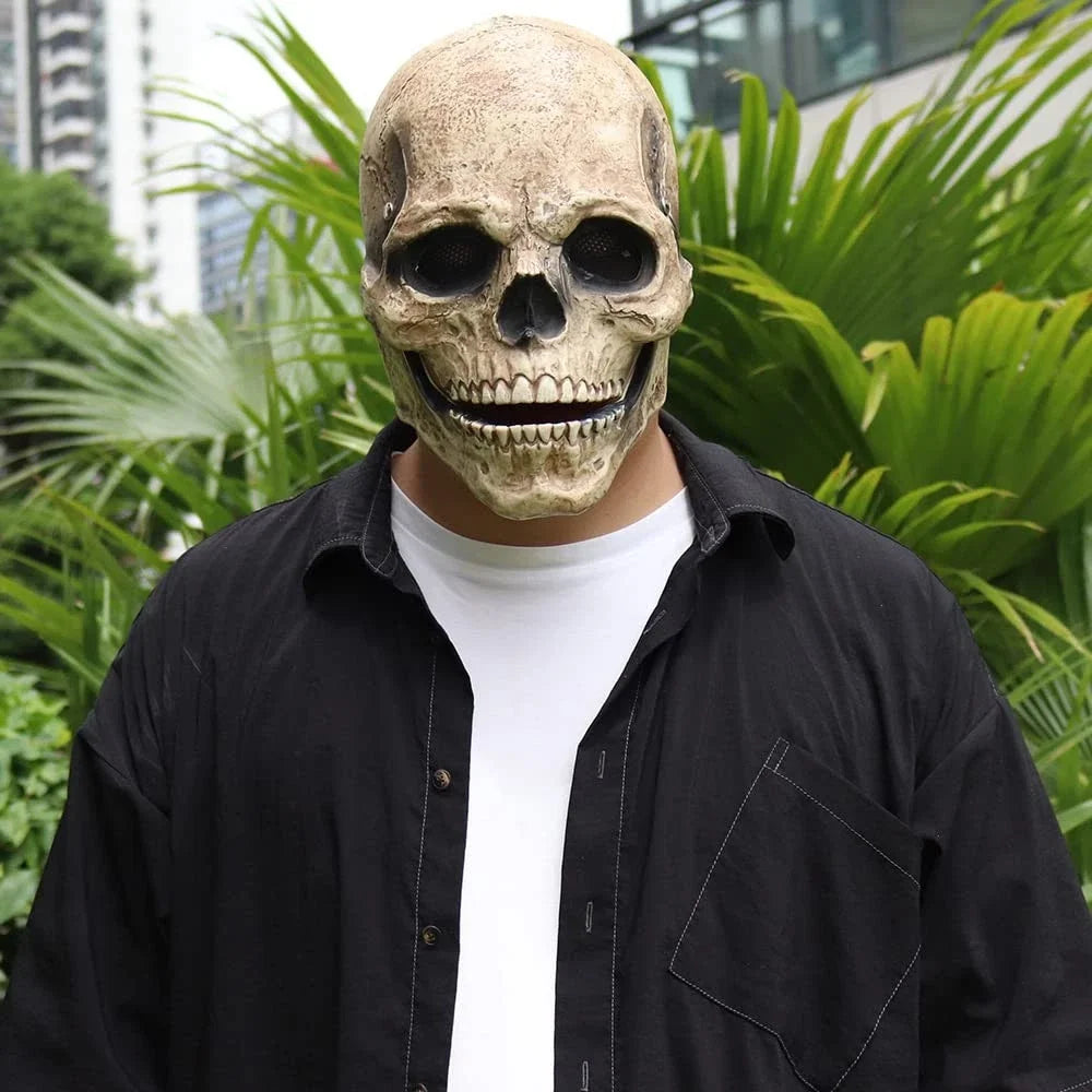 Movable Jaw Mask  Skull Mask Latex Headgear Tear-Resistant