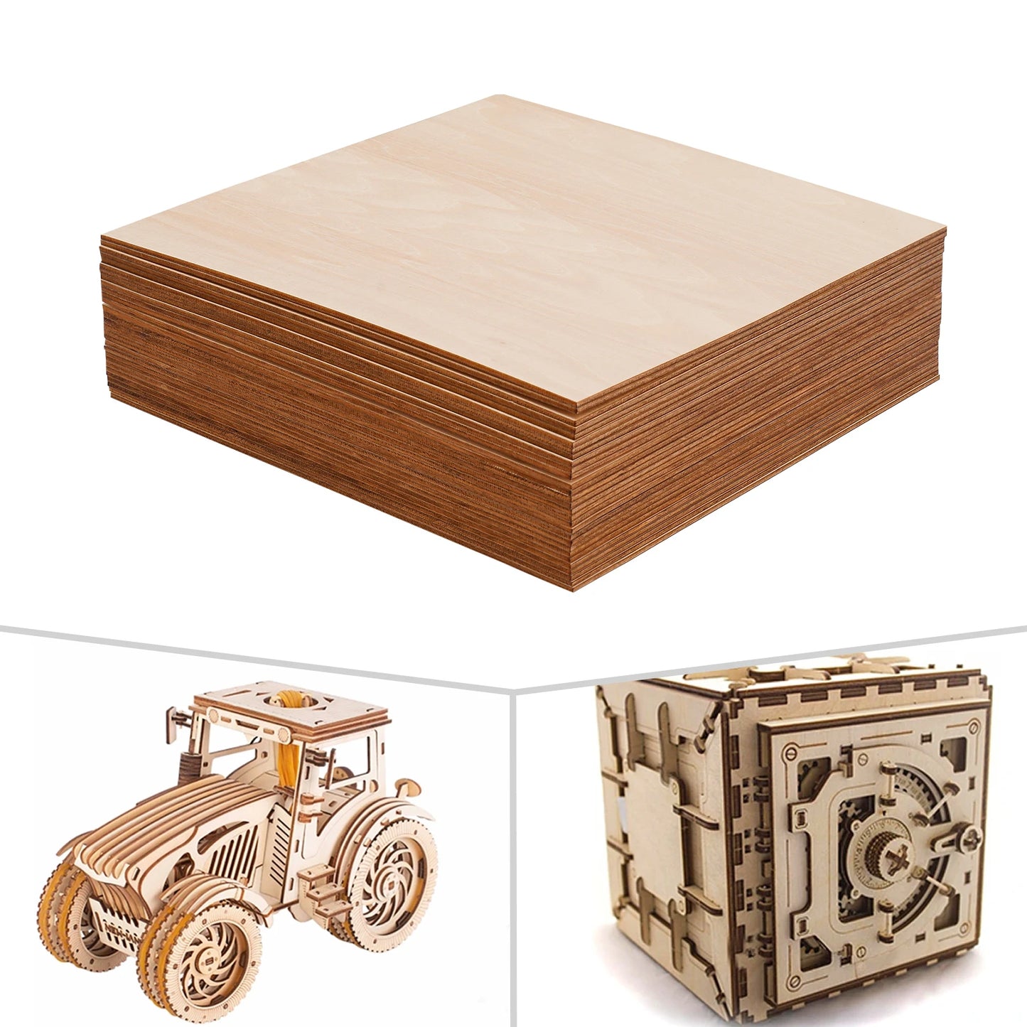 30Pcs Basswood Sheets 3mm Thick, 30x30cm/40x40cm