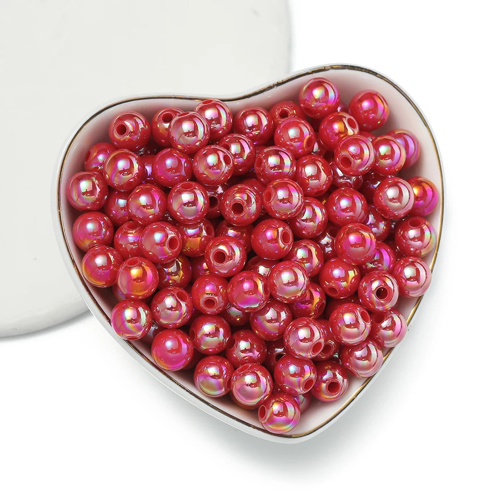 50/100pcs 6/8/10mm Acrylic Beads Spacer Beads