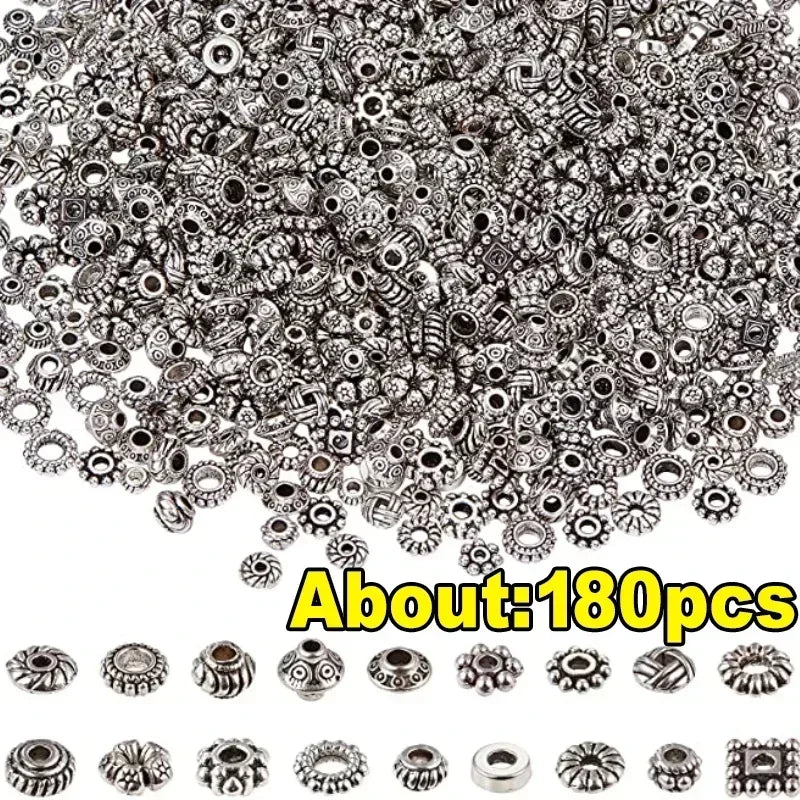 Mixed Tibetan Antique Silver Color Hollow Ball Loose