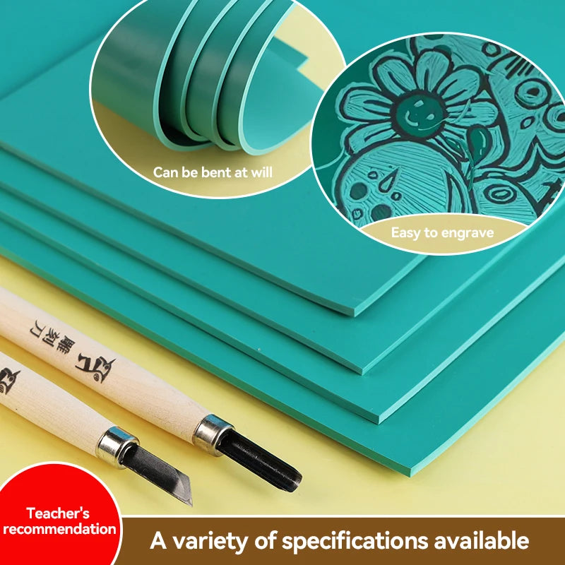 3mm Soft-Carving Rubber Block Printmaking Stamp Blocks  A3/A4/A5