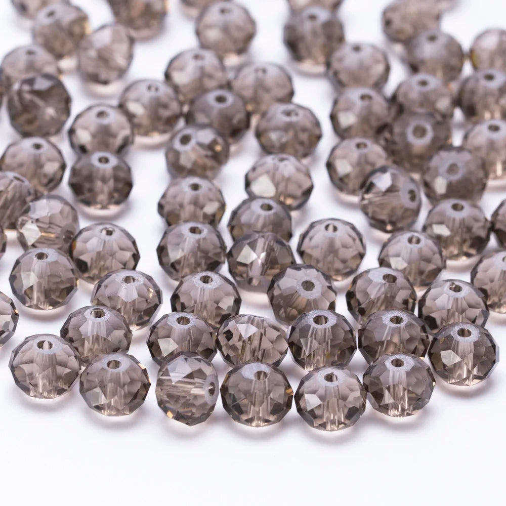 4 6 8 10mm Czech Rondelle Crystal Beads Faceted Glass Beads