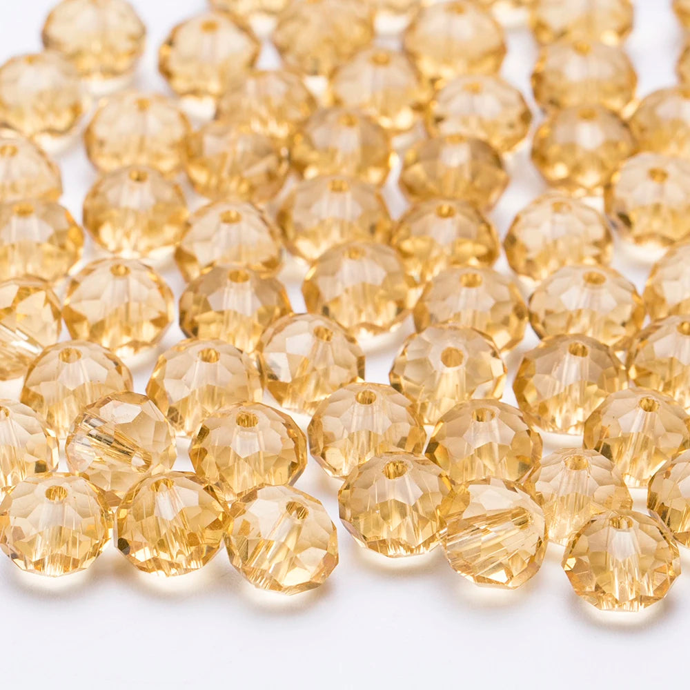 4 6 8 10mm Czech Rondelle Crystal Beads Faceted Glass Beads