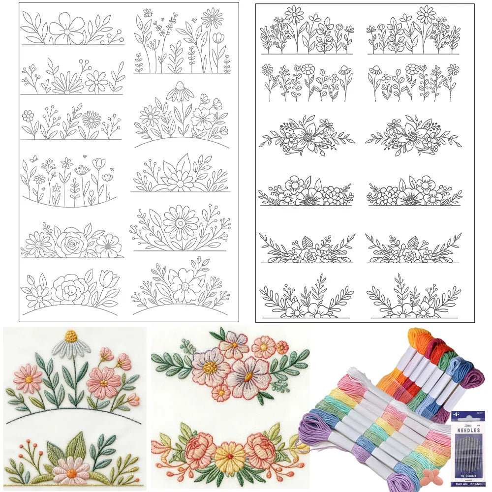 Water-Soluble Stabilizer Embroidery Patterns Stick Stitch Embroidery