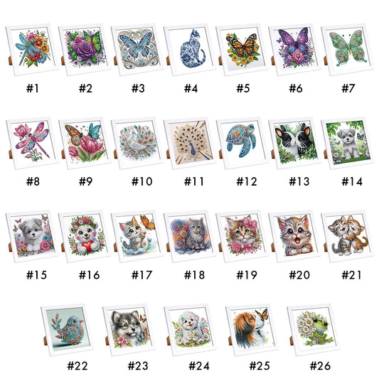 5D DIY Partial Special Shaped Drill Diamond Painting Kit W/ Frame Decor