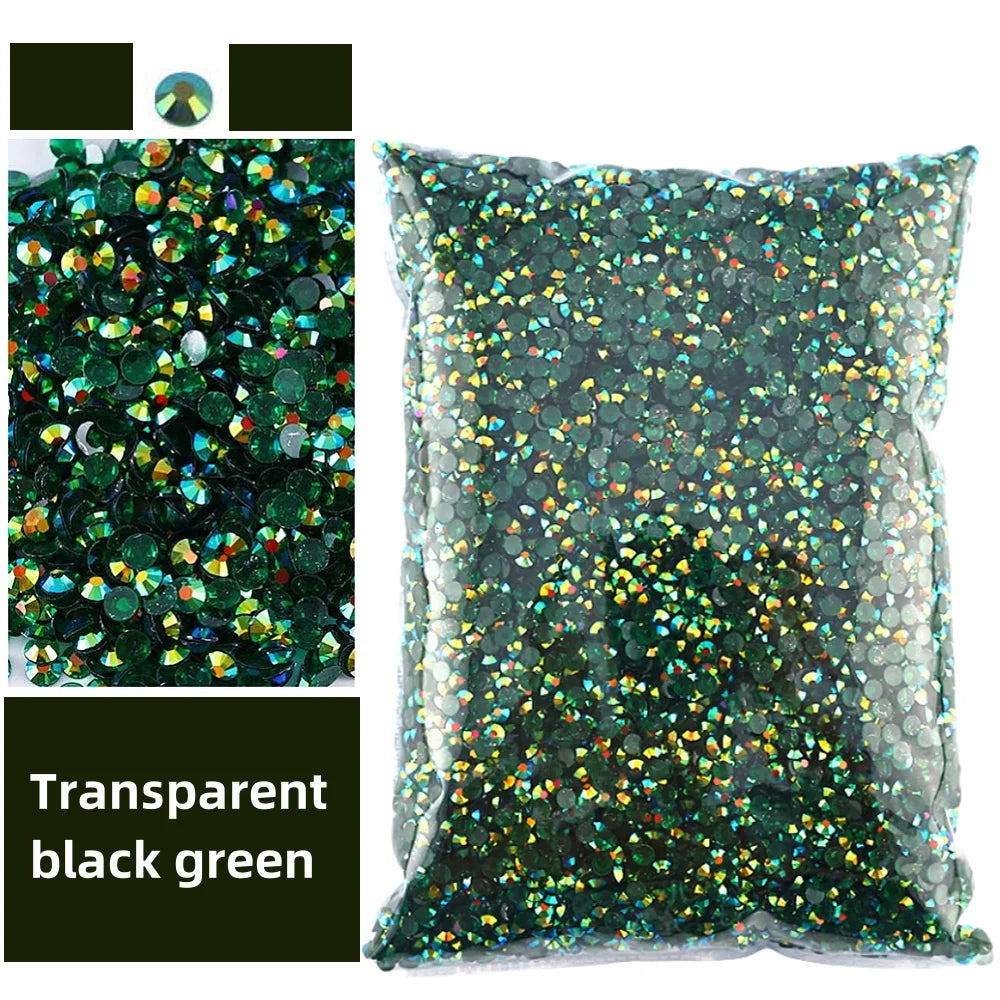 Bulk 2-6mm Jelly AB-Resin Rhinestones Flat Back Crystals