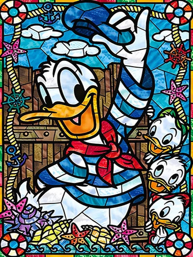 Stained Glass Fairy Dust Disney Cartoon Animal Diamond Painting