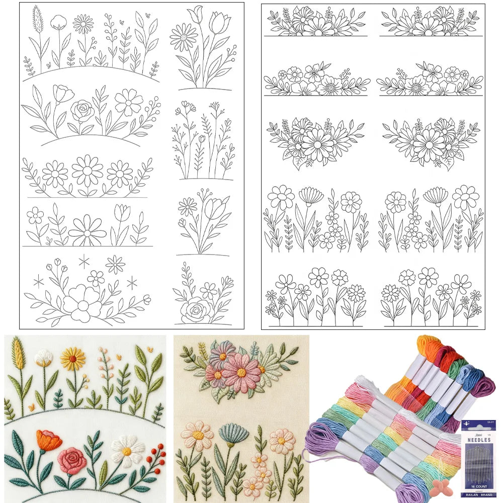 Water-Soluble Stabilizer Embroidery Patterns Stick Stitch Embroidery