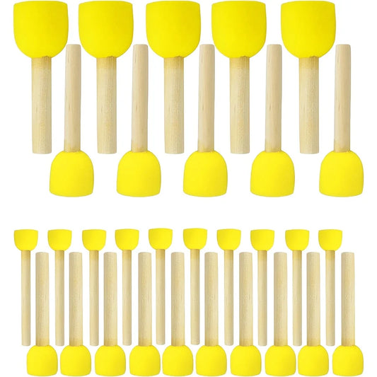 30Pcs Round Sponge Brushes for Painting (4 Sizes), Paint Sponges