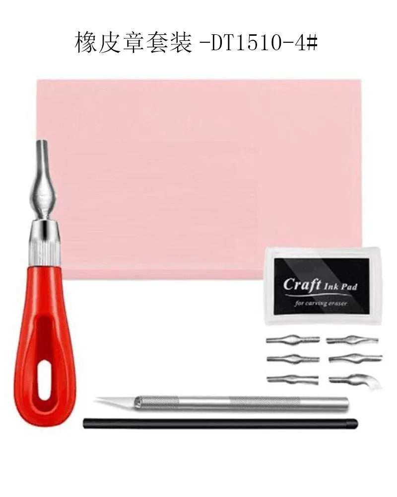 Rubber Stamp Carving Blocks Kit for Printmaking Scrapbook Craft