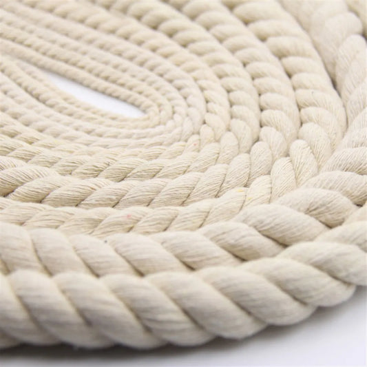 Macrame Cord Twisted String Cotton Cord For Handmade Natural Beige Cords Rope Thread DIY Craft Knitting Making Wall Hangings