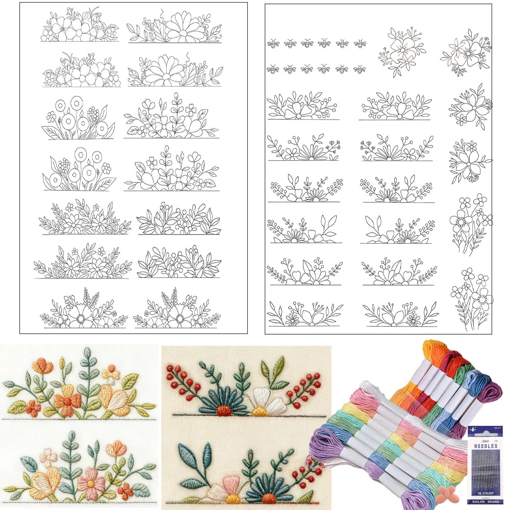 Water-Soluble Stabilizer Embroidery Patterns Stick Stitch Embroidery