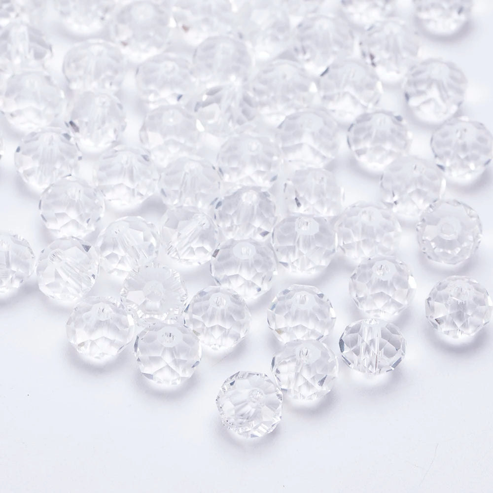 4 6 8 10mm Czech Rondelle Crystal Beads Faceted Glass Beads