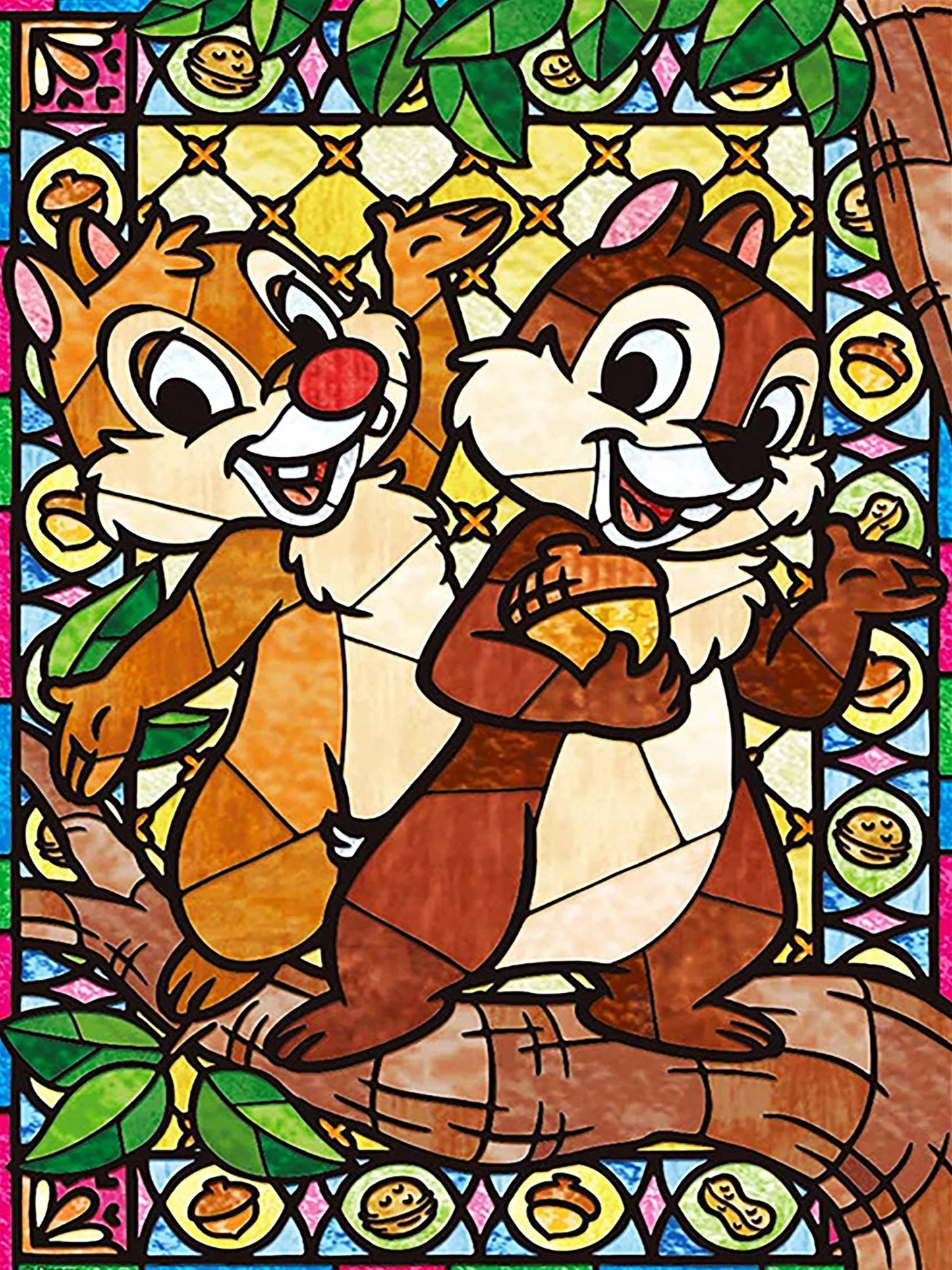 Stained Glass Fairy Dust Disney Cartoon Animal Diamond Painting