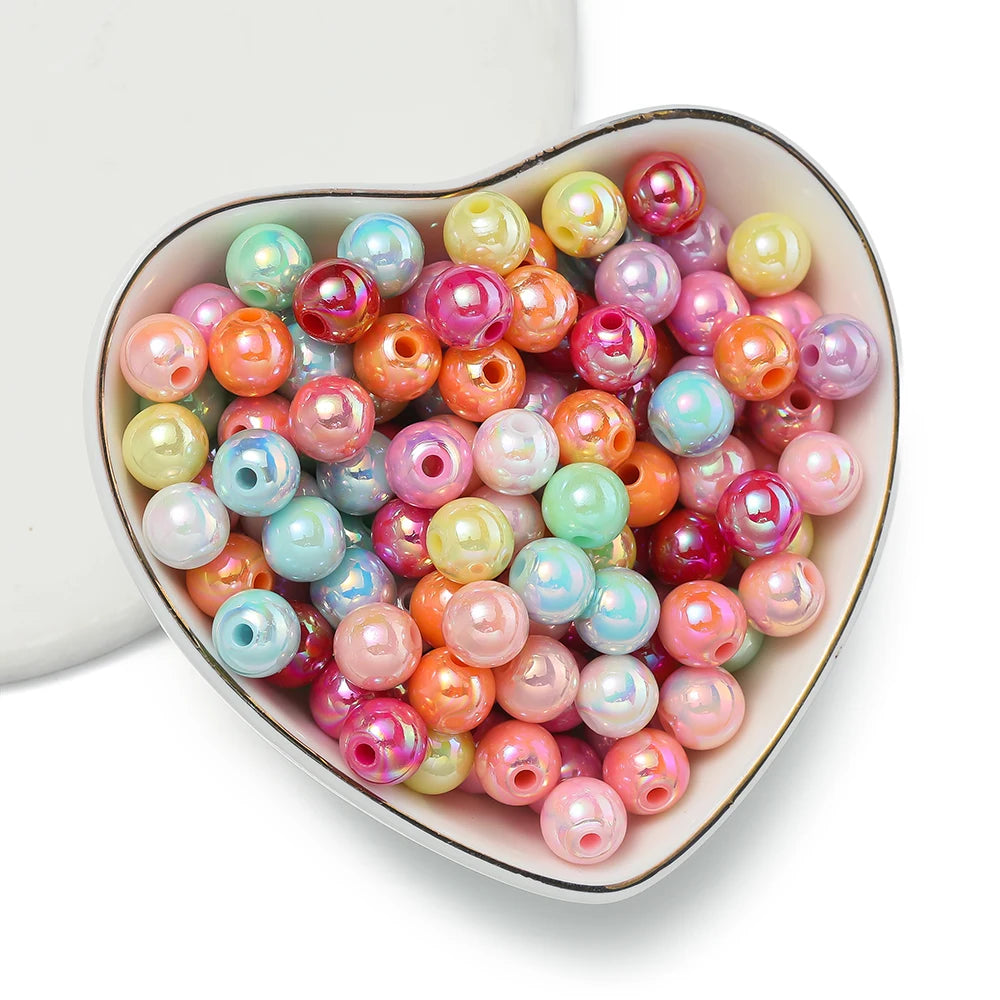 50/100pcs 6/8/10mm Acrylic Beads Spacer Beads