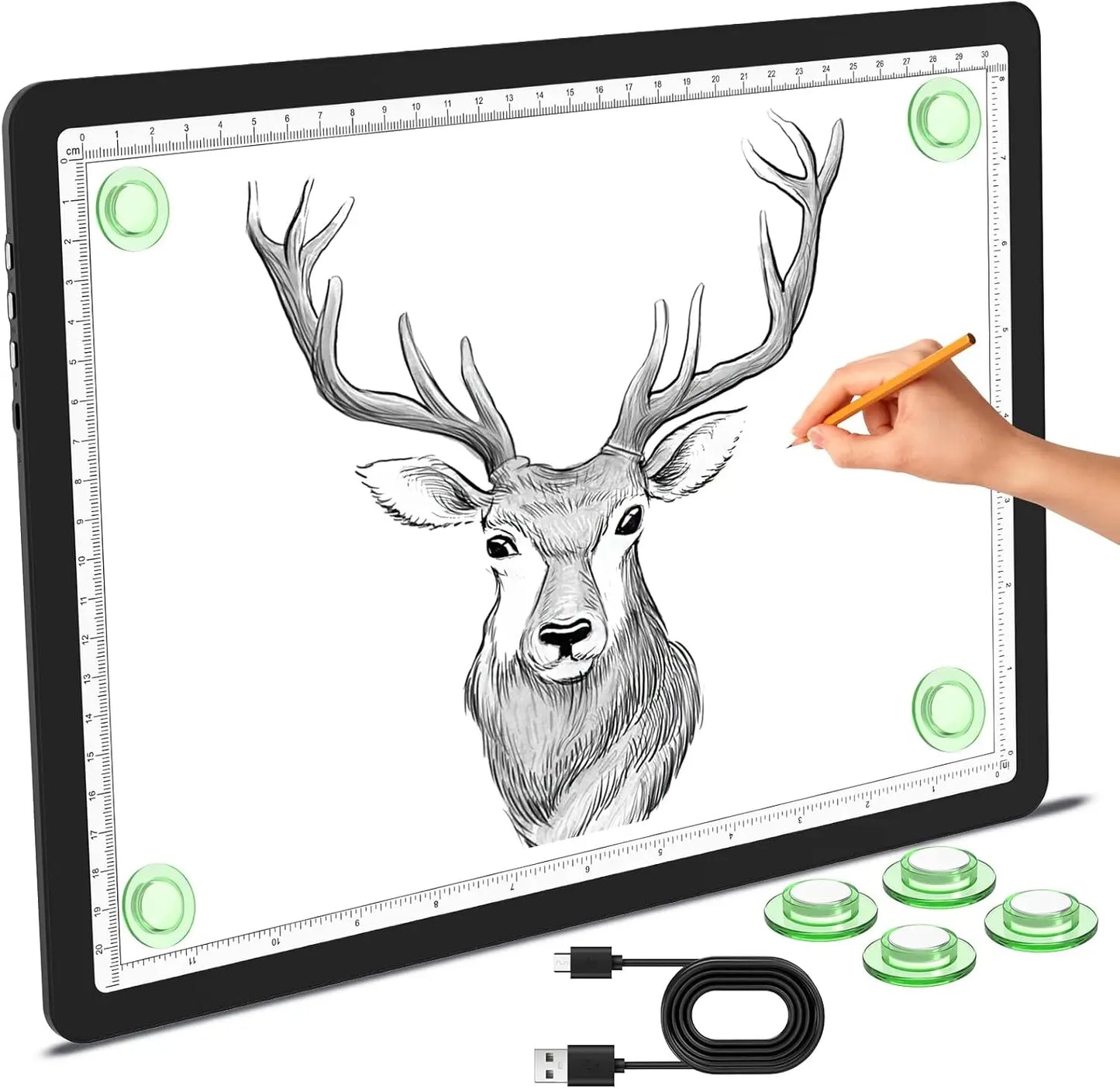 Super Bright A4 Light Pad with Side Button