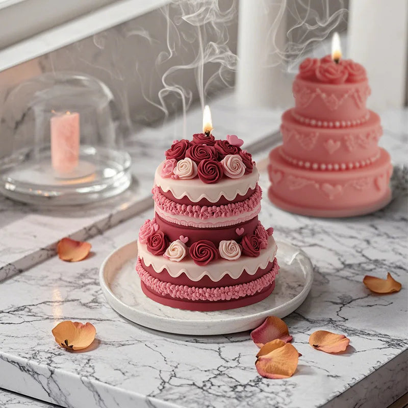 3D-Love Hanging Cake Candle Silicone Mold DIY