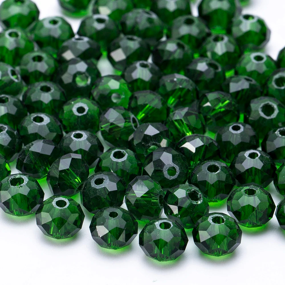 4 6 8 10mm Czech Rondelle Crystal Beads Faceted Glass Beads