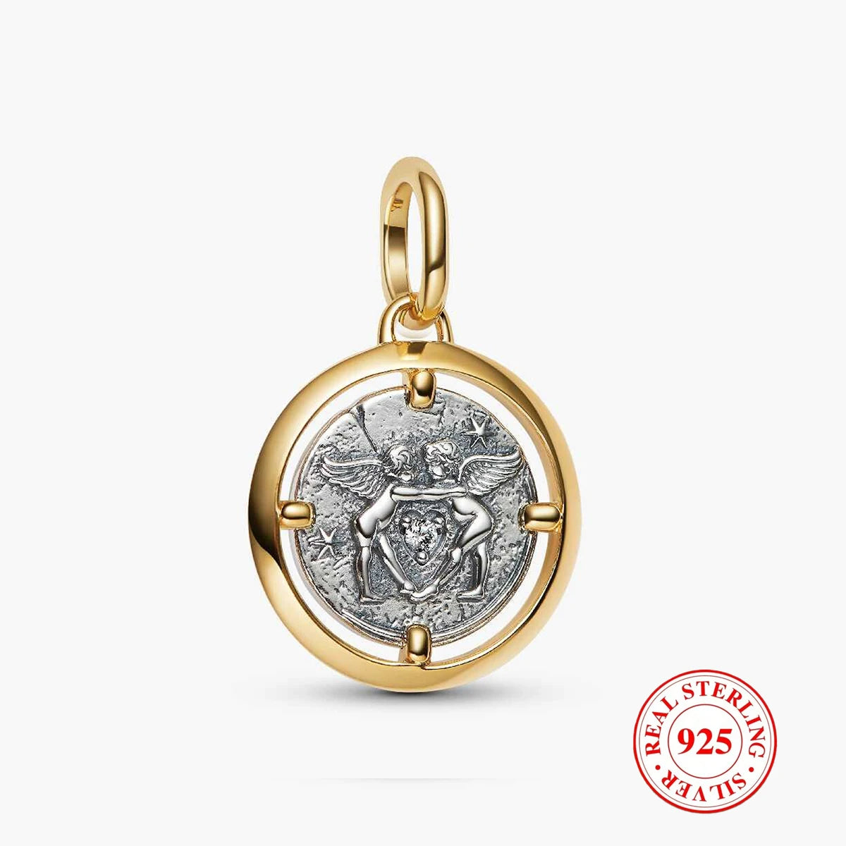 1 Pc S925 Sterling Silver Round Pendant, Unique Retro Style, Used For Daily, Party, And Banquet Decoration Gifts