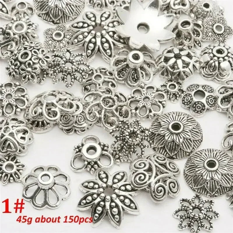 Mixed Tibetan Antique Silver Color Hollow Ball Loose