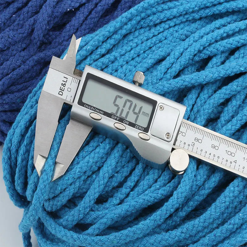 10/5Meters-5mm Colored Cotton Twisted Rope DIY Craft