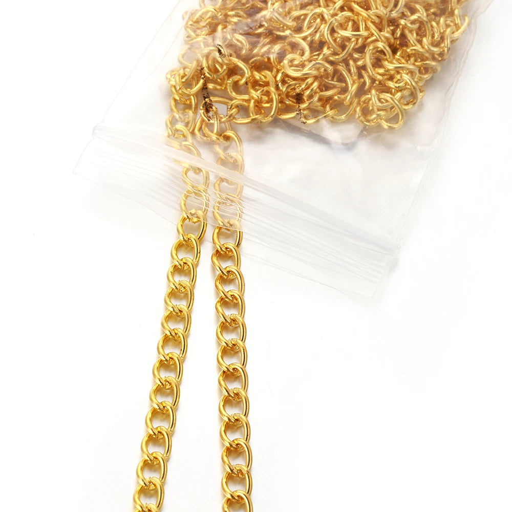 2 Meter Flat 2.5/3.5/4.5mm Extension Thin Chain Metal