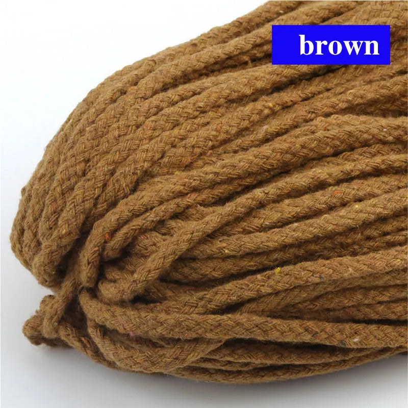 10/5Meters-5mm Colored Cotton Twisted Rope DIY Craft