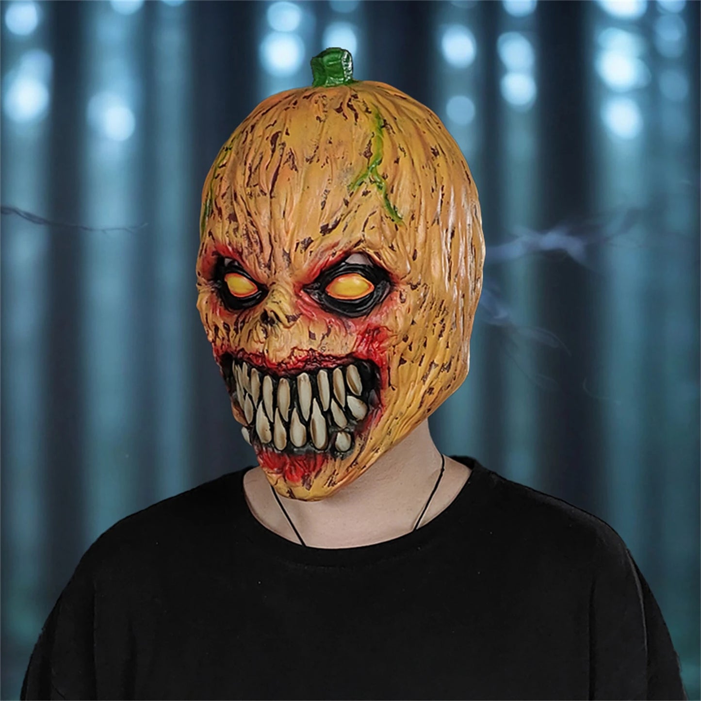 Pumpkin Monster Mask, Funny Trick, Natural Latex Material