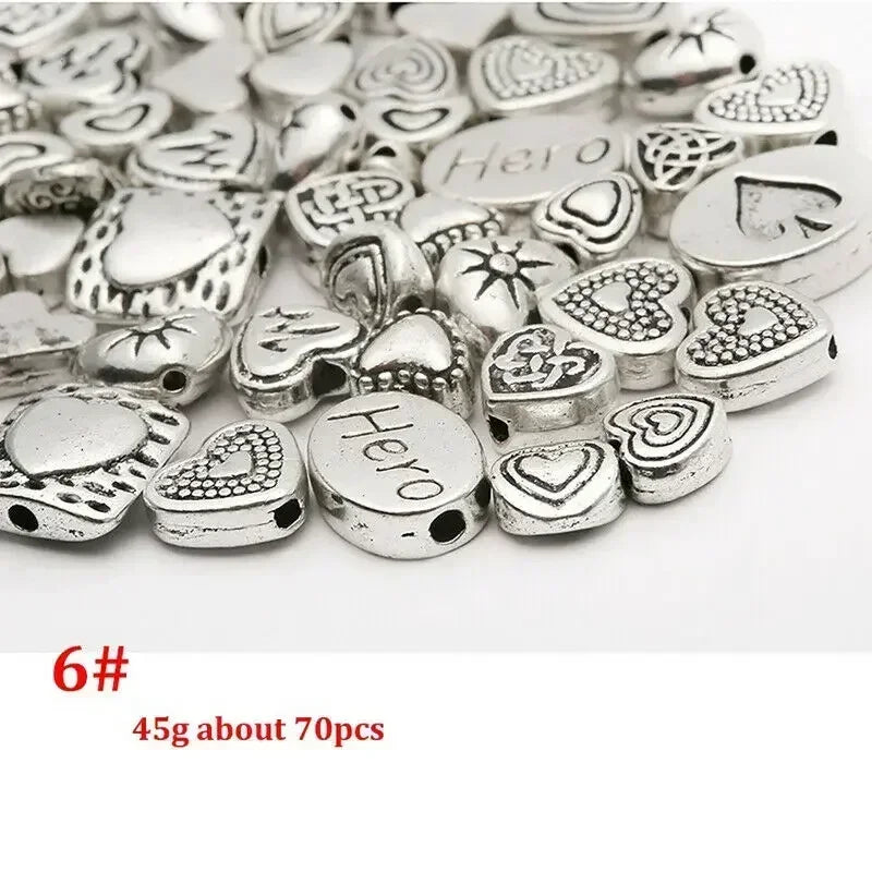 Mixed Tibetan Antique Silver Color Hollow Ball Loose