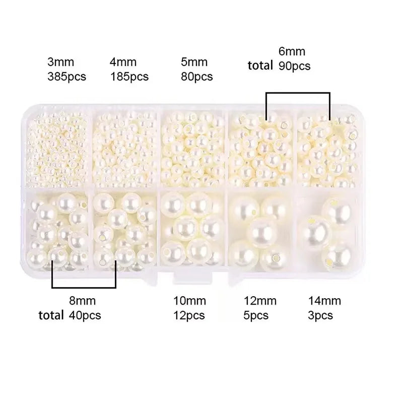 300/500pcs/800 Jewelry Making kit Plated Gold Beads
