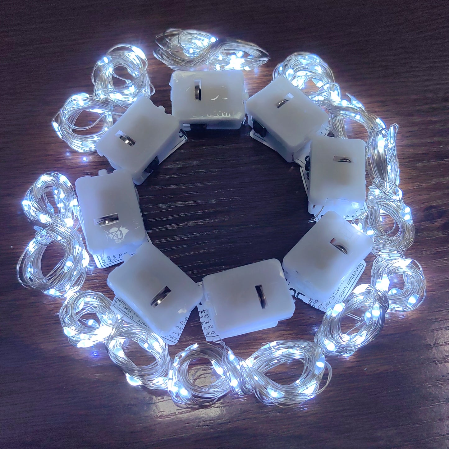 8Pcs 8colors Fairy Lights String Button Battery Home Decor