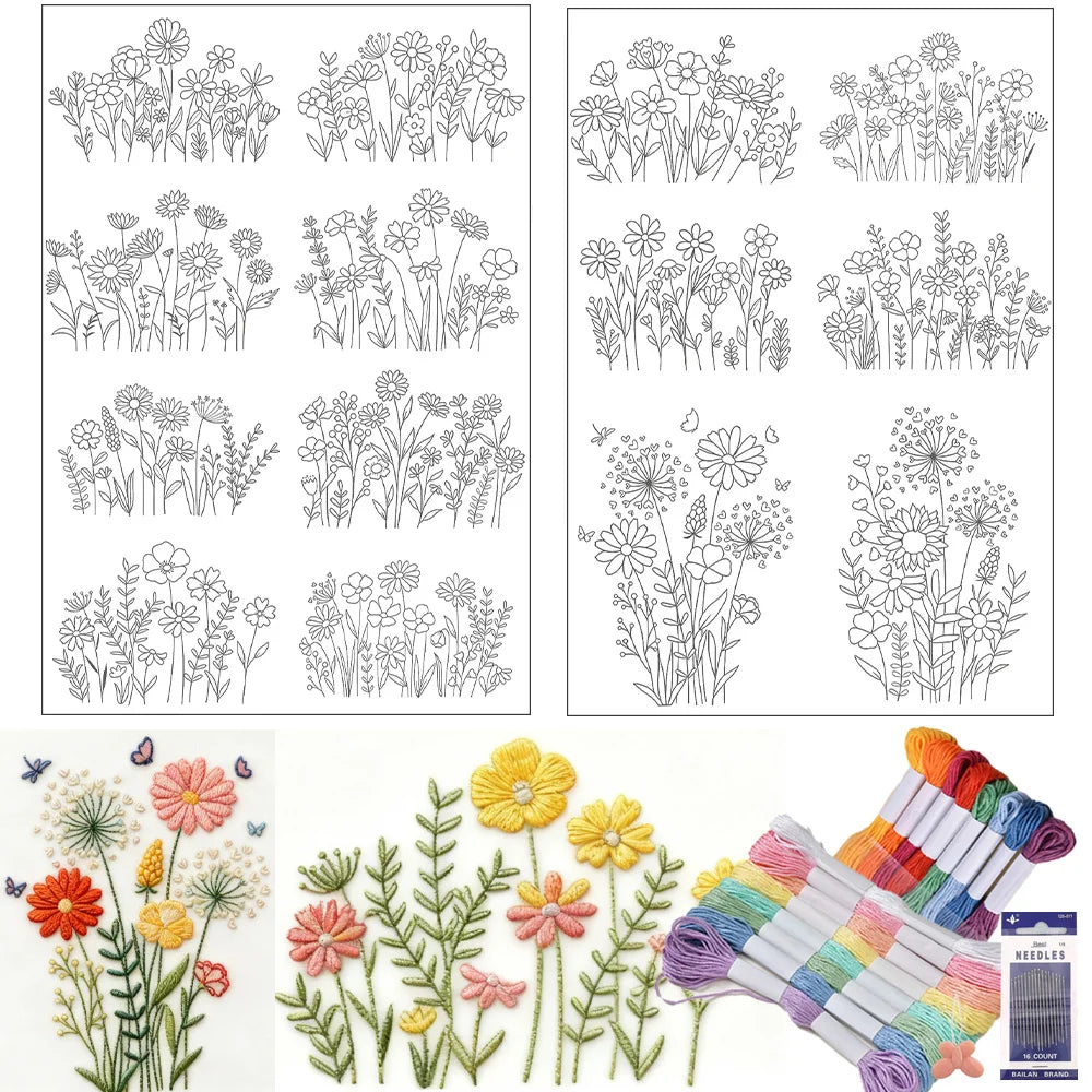 Water-Soluble Stabilizer Embroidery Patterns Stick Stitch Embroidery