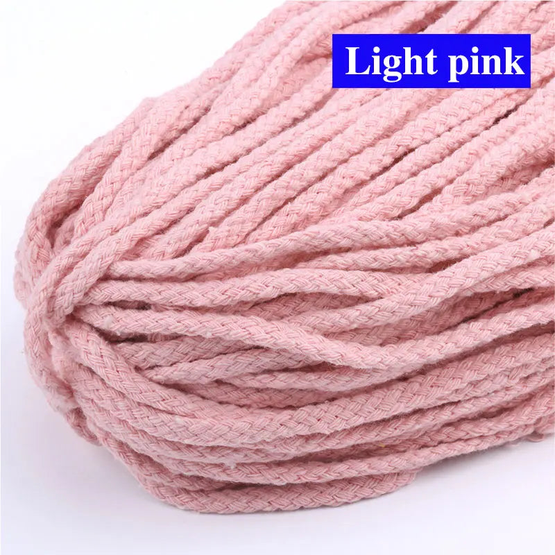 10/5Meters-5mm Colored Cotton Twisted Rope DIY Craft