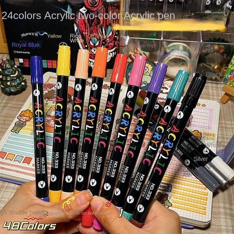 Professional Art Use 48-Color Acrylic Paint Markers