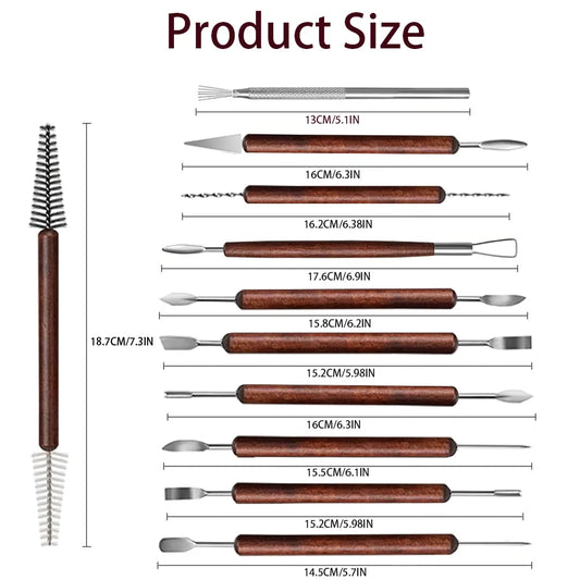 25/40Pcs Pottery & Clay Sculpting DIY Tools, Double Sided