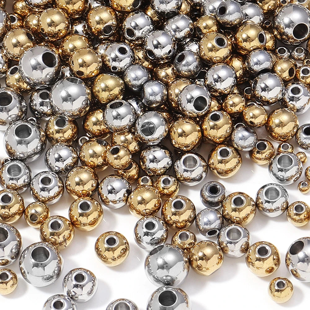 2-10mm High Quality Stainless Steel Beads -Jewelry Making