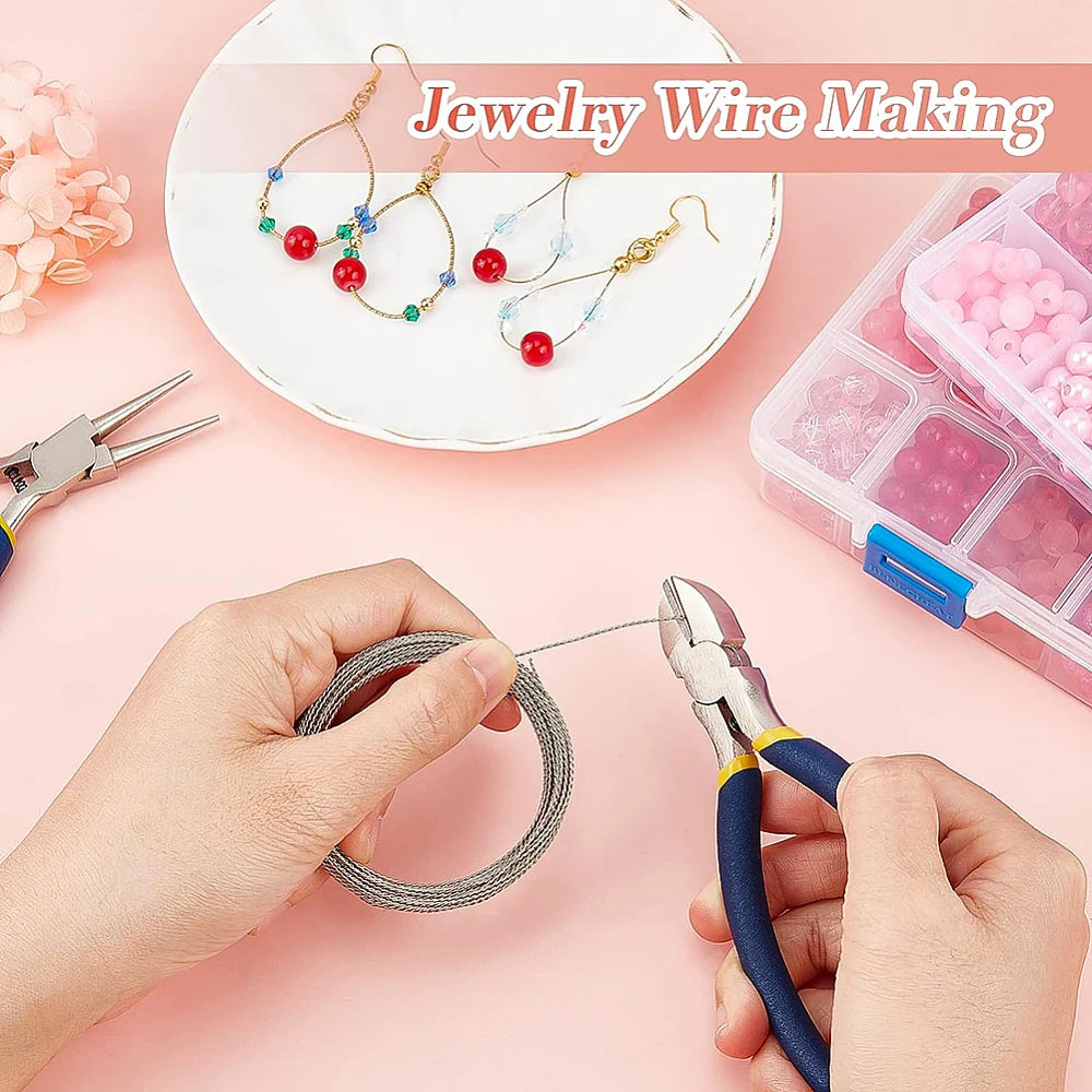 1roll  0.8mm 7m Twist Jewelry Wire Silver White