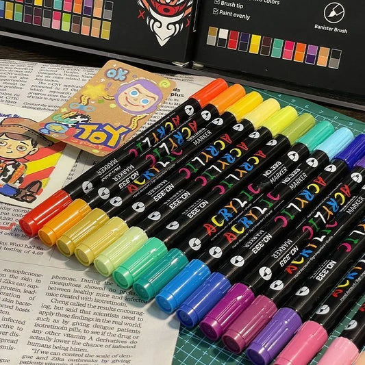 Professional Art Use 48-Color Acrylic Paint Markers