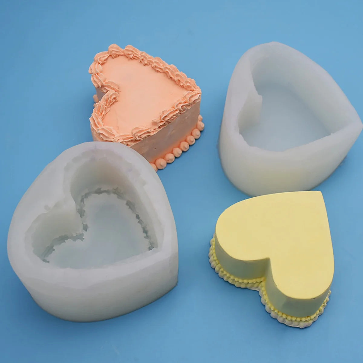 3D-Love Hanging Cake Candle Silicone Mold DIY