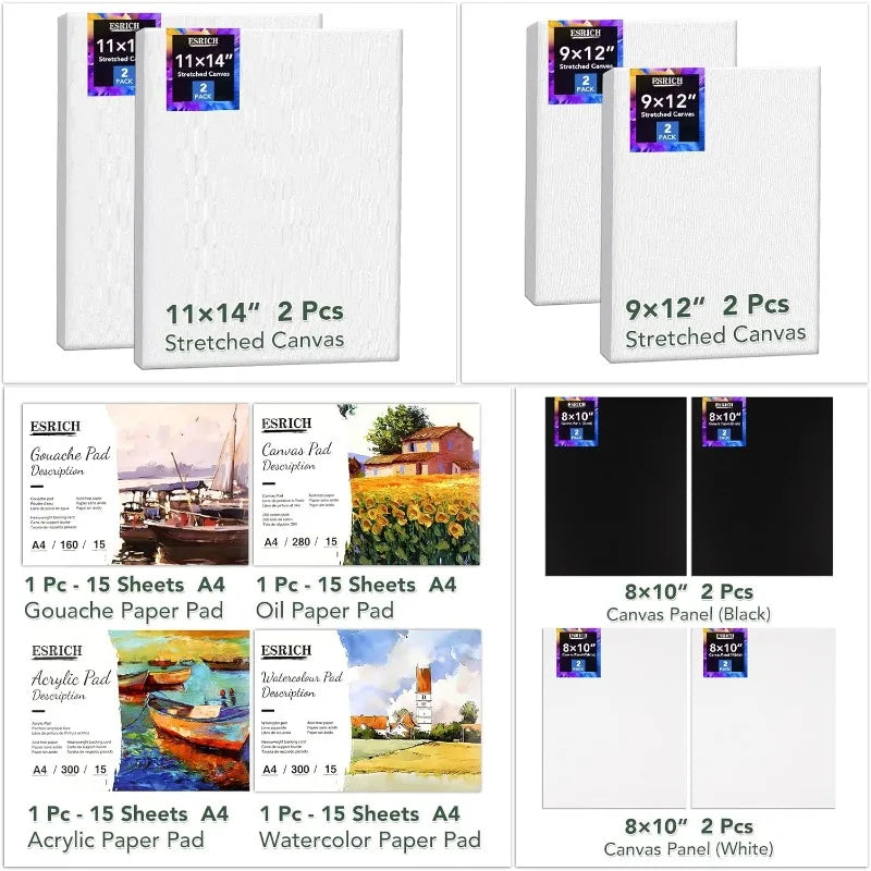166 Pcs Painting Set, Painting Supplies With 96 Paint