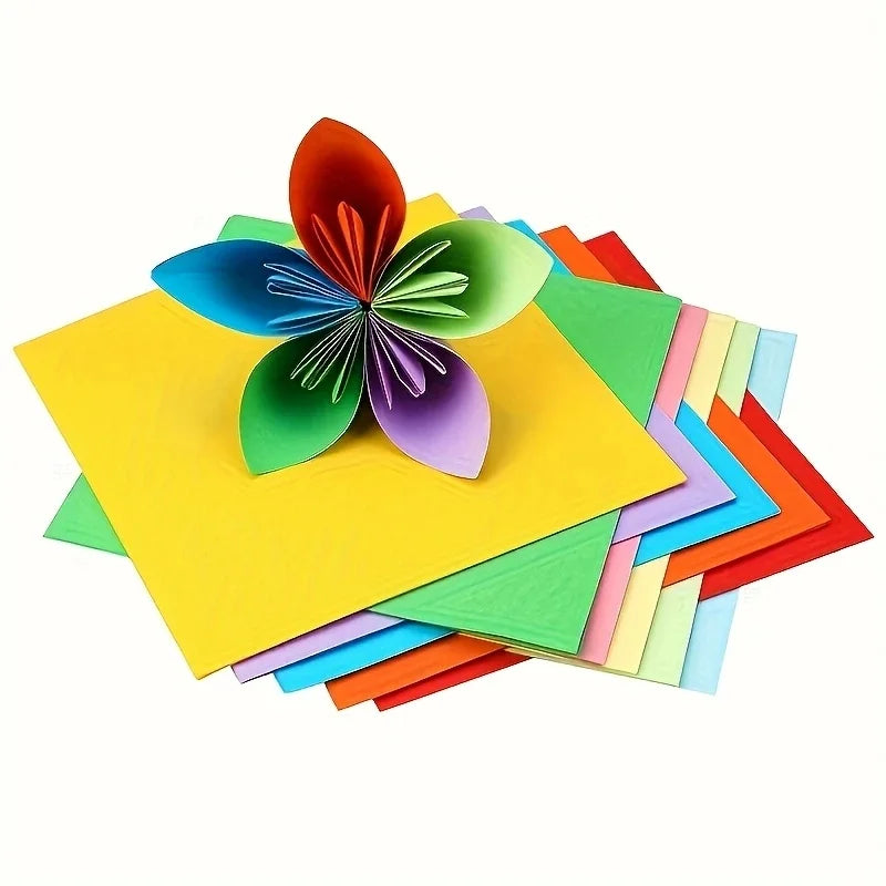 100 sheets of cardstock available in 10 colors for origami art