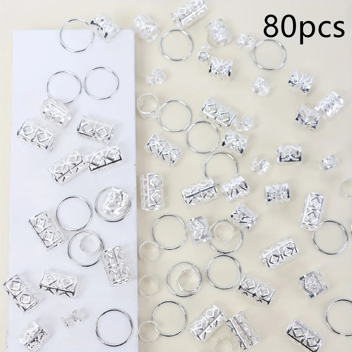 80pcs Hair Beads - Stylish Alloy Hair Accessories