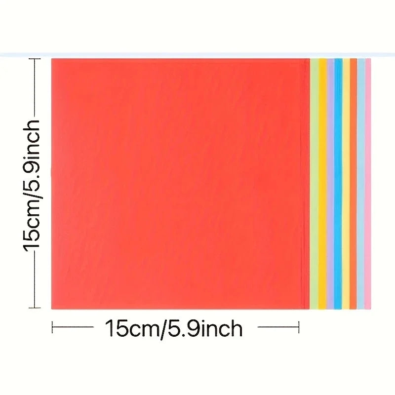 100 sheets of cardstock available in 10 colors for origami art